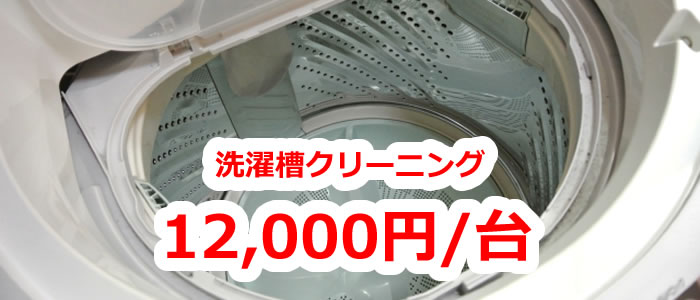 洗濯槽クリーニング 12000円/1台